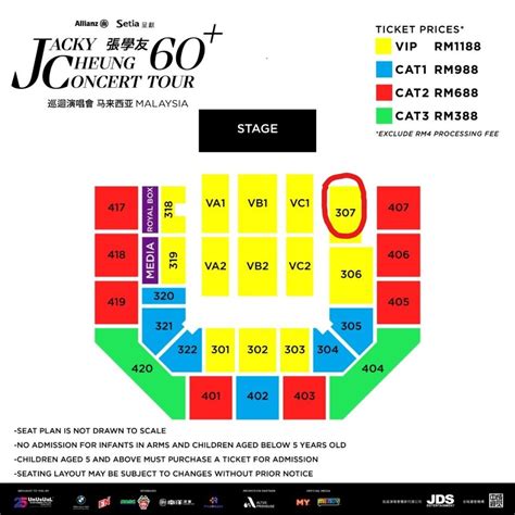 Vip X Jacky Cheung Concert Tour Malaysia Axiata Arena Kuala