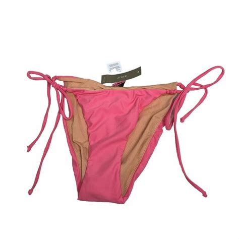 J Crew Swim Nwt J Crew Curvedwaist Cheeky String Bikini Bottom