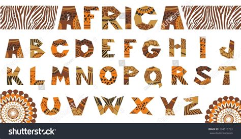 Vector Illustration African Alphabet Stock Vector 194515763 - Shutterstock