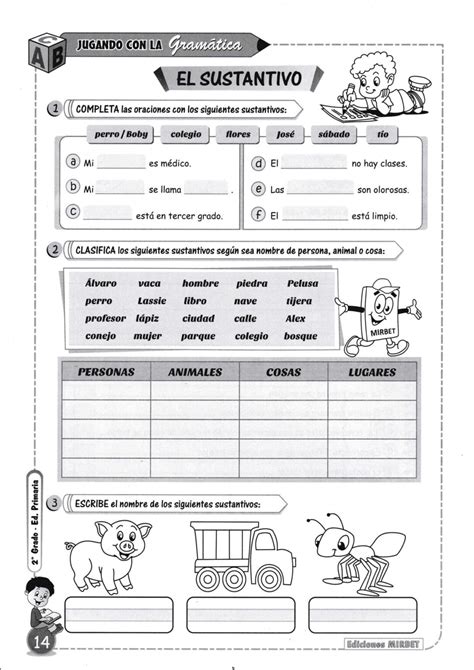 Cuaderno De Gram Tica Actividades Y Ejercicios Para Grado I Parte