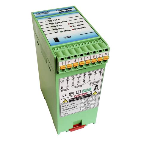 Conversor M Bus Jsc Viltrus Modbus Modbus Rtu Para Trilho Din