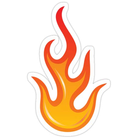 Flame Fire Sticker Stickers By Mhea Redbubble