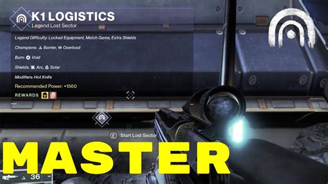 Destiny K Logistics Lost Sector Master Solo Location In The Moon