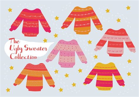 Set of Ugly Sweater Vector Background 101319 Vector Art at Vecteezy