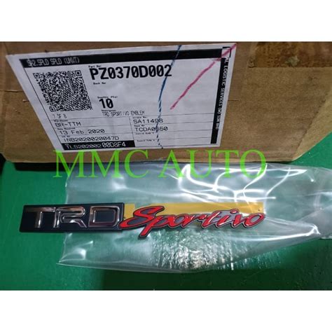 Toyota Ncp Vios Rear Bonnet Emblem Logo Trd Sportivo Belakang