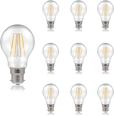 Crompton Lamps Led Gls 7 5w Bc B22d Dimmable Filament 10 Pack 60w