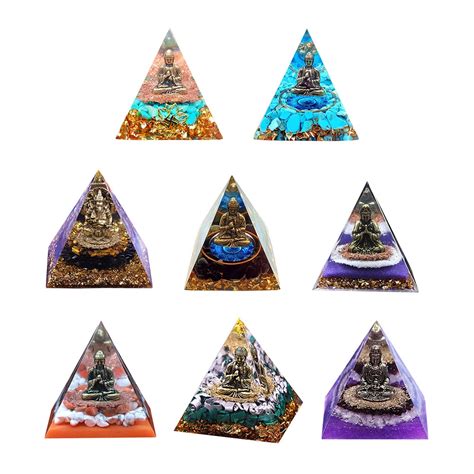 Pierre Vendue Seule White Light Base Pyramide Orgone En Pierre