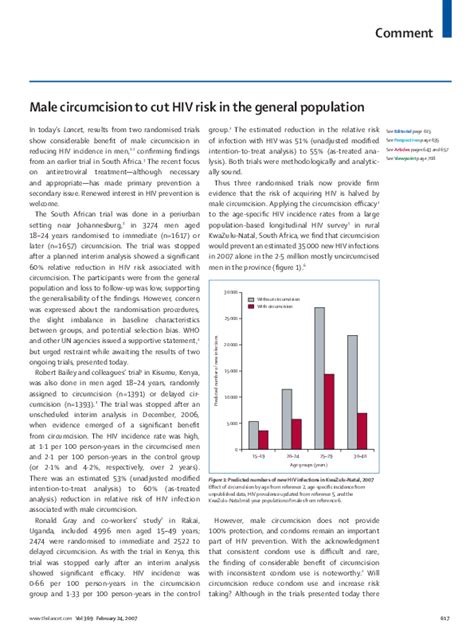 Pdf Male Circumcision To Cut Hiv Risk In The General Population