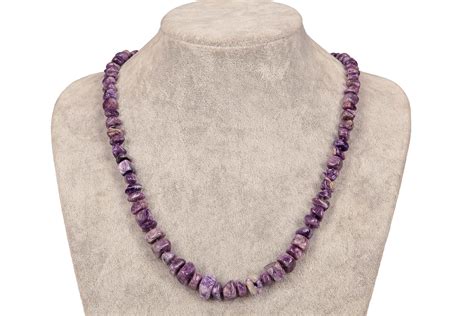 Бусы из натурального камня чароит | Beaded necklace, Jewelry, Necklace