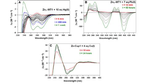 Evolution With Time Of The Circular Dichroism Cd Spectra Of Samples