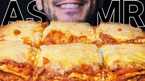 ASMR EXTREME CHEESY BEEF LASAGNA EATING SOUNDS NO TALKING MUKBANG