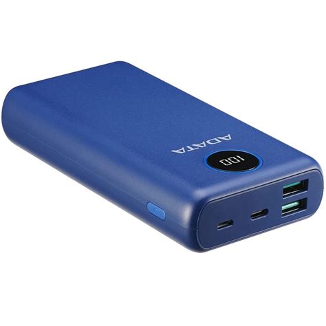 Bateria Adata P20000QCD 20000mAh Azul USB Power Bank Cargador Portatil