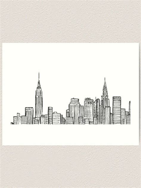 City skyline Art Print by Hayley Cross | Art prints, City skyline art ...