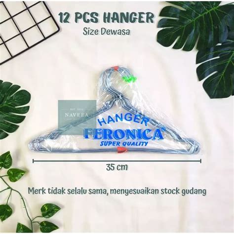 Jual HANGER BAJU KAWAT STAINLESS CANTOLAN GANTUNGAN BAJU ISI 12 PCS