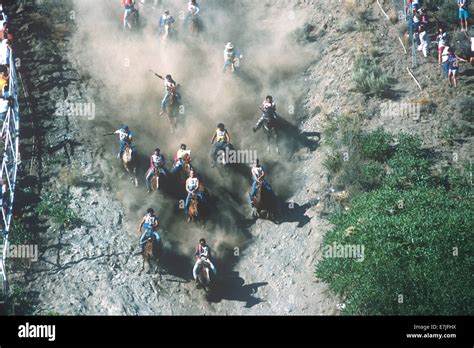 Horse Race, Omak Stampede, Omak, Washington Stock Photo - Alamy