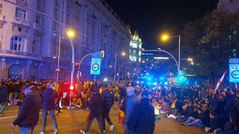 Manifestación en Madrid Cargas policiales contra los manifestantes