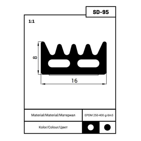 Uszczelka Sd Dgp X Czarna Epdm M Ecomar Ml Profile