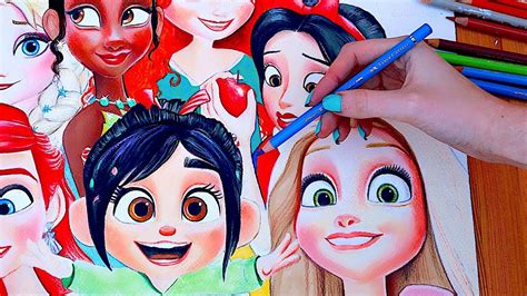 Wreck It Ralph 2 Disney Princess Drawing