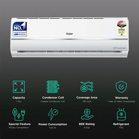 Buy Haier Victory 5 In 1 Convertible 1 Ton 3 Star Triple Inverter Split