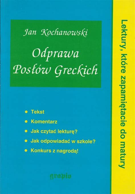 ODPRAWA POSŁÓW GRECKICH Jan Kochanowski 12693624091 oficjalne