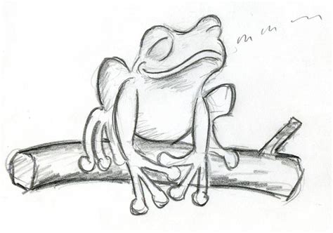 Happy Frog By 1milly2 On Deviantart Frog Sketch Sketches Sketchbook