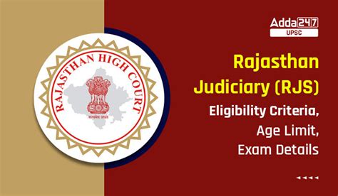 Rajasthan Judiciary Eligibility Criteria 2024 Age Limit Exam Details