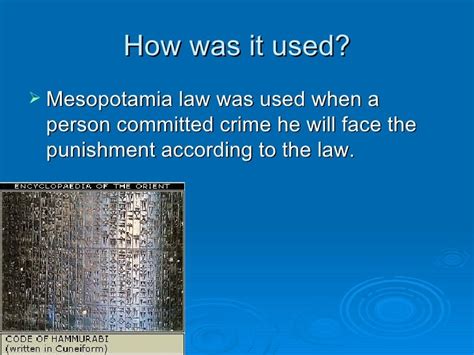 Mesopotamia laws