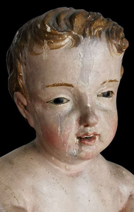 Sculpture Ges Bambino With Glass Eyes Baroque Wood Catawiki