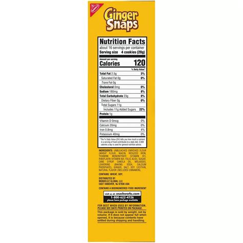 Nabisco Ginger Snaps Cookies - 16oz - Walmart.com