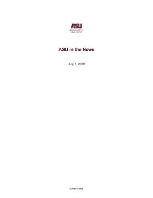 Fillable Online Asu In The News Fax Email Print Pdffiller