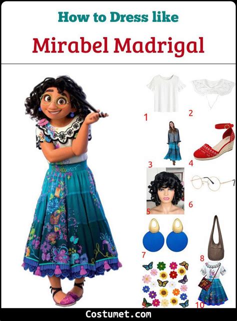 Mirabel Madrigal Encanto Costume For Cosplay Halloween Disney