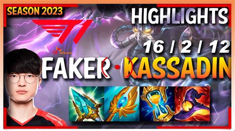 T1 Faker KASSADIN Mid HIGHLIGHTS KR Ranked YouTube