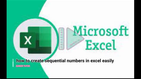 How To Create Sequential Numbers In Excel Easily Youtube