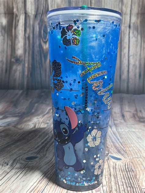 Lilo And Stitch Inspired Starbucks Snowglobe Tumbler Etsy