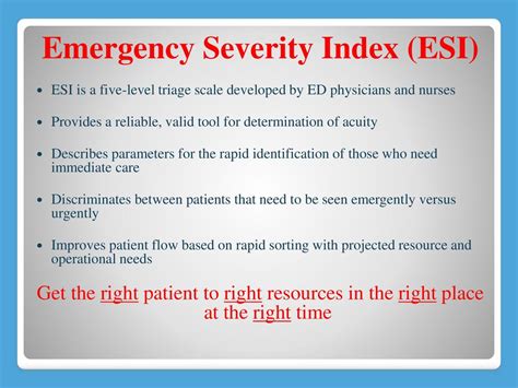 Emergency Severity Index Esi Ppt Download