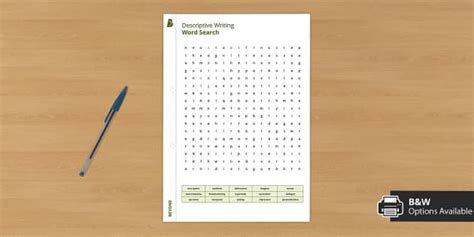 Descriptive Writing Word Search Teacher Made Twinkl