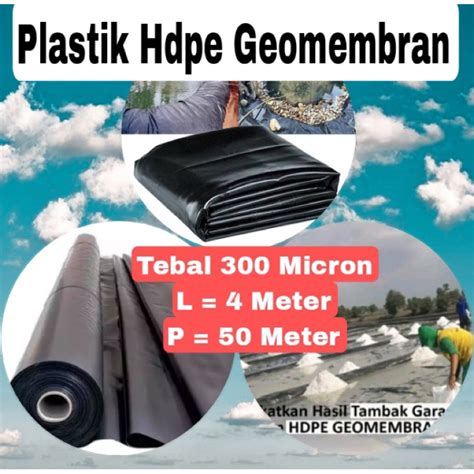 Jual Plastik Hdpe Geomembran Tebal Micron Ukuran X Meter