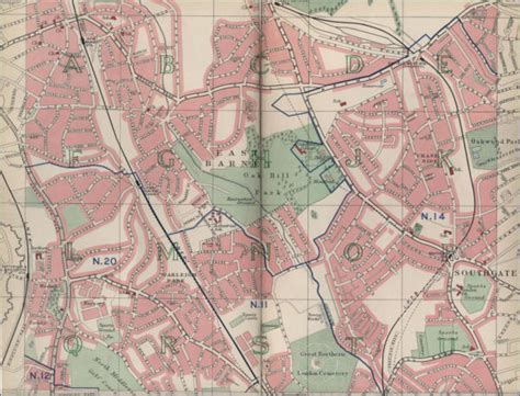 Map of East Barnet, London