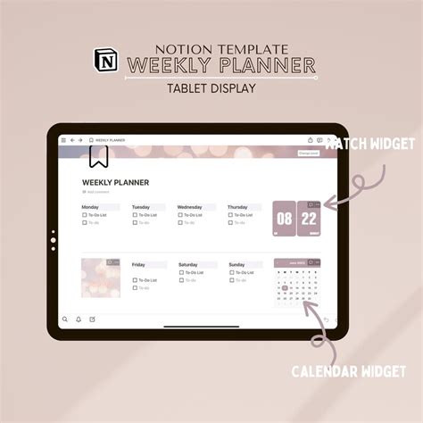 Notion Weekly Planner - Etsy