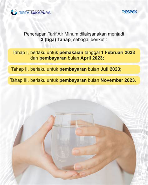 Penyesuaian Tarif Air Minum Tahun Secara Bertahap