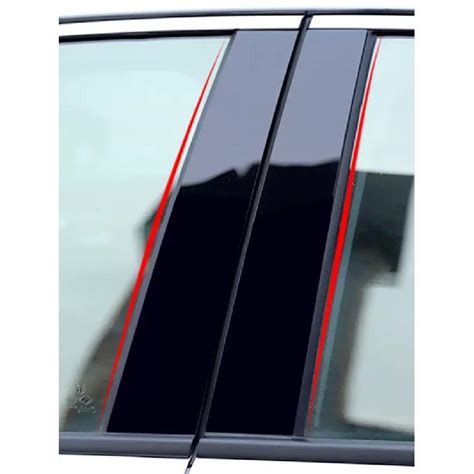 Cheap 6pcs Pillar Posts Door Window Trim Cover Stickers For Ford Explorer 2011 2012 2013 2014