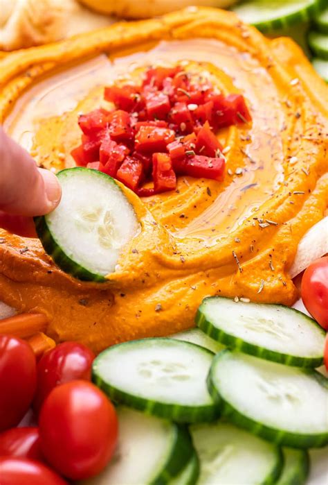 Roasted Red Pepper Hummus Recipe Runner