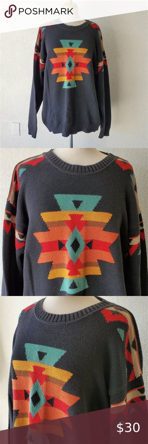 Elizabeth Liz Claiborne Cotton Southwestern Aztec Native Geometric