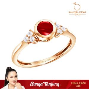 Promo Cincin True Colors F Rose Sandra Dewi Emas K Bunga Tanjung