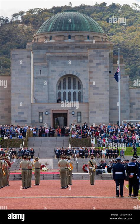 National Anzac Day Ceremony at the Australian War Memorial. Canberra ...