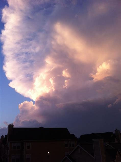 Hail Cloud Super Cell Edmond Ok Top Spiked At Over 45000 Ft