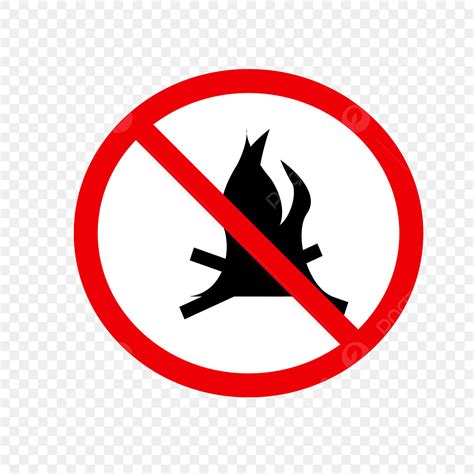 Forbidden Sign Clipart Transparent Background Forbidden Flame Round