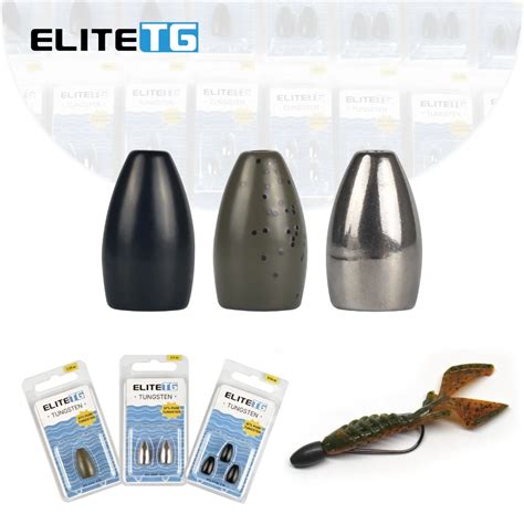 Elite Tg Pcs Tungsten Sinker Drop Shot Weight Texas Carolina Rig