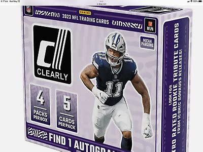 Panini Clearly Donruss Football Hobby Box Sealed Presale Ebay