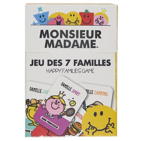 Jeu De 7 Familles MONSIEUR MADAME Chez Rentreediscount Cadeaux Jeux